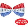 Beistle Beaded Patriotic Ties, Red, White & Blue Costume Accessories, Fourth of July, Party Supplies for Summer Holidays(Red/Silver/Blue)
