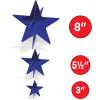 Beistle Blue 3-D Foil Star Centerpieces – 6 Pack, Metallic Dimensional Table Décor, Freestanding Star Accents for Patriotic Events, New Year’s Eve, Birthdays, Banquets, Celebrations & Themed Displays