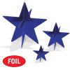 Beistle Blue 3-D Foil Star Centerpieces – 6 Pack, Metallic Dimensional Table Décor, Freestanding Star Accents for Patriotic Events, New Year’s Eve, Birthdays, Banquets, Celebrations & Themed Displays