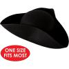 Beistle Felt Fabric Tricorn Hats, Patriotic Colonial Headwear, Fourth of July & Memorial Day Party Supplies, Pirate Birthday & Halloween Accessories