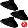 Beistle Felt Fabric Tricorn Hats, Patriotic Colonial Headwear, Fourth of July & Memorial Day Party Supplies, Pirate Birthday & Halloween Accessories