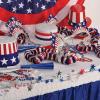 Beistle Gleam ‘N Flex Star Garlands – 2-Pack Patriotic Red, Silver, and Blue Wire Garlands with Metallic Stars for 4th of July, Memorial Day, and USA Americana Party Decorations, 25’ Each
