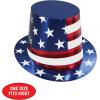 Beistle Patriotic Foil Hi-Hats – 5 Pack, Red, White & Blue Top Hat Party Accessories, Shiny Stars and Stripes Novelty Headwear for July 4th Celebrations, Parades & United States National Holidays