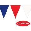 Beistle Patriotic Pennant Banners – 3 Pack, Red, White and Blue All-Weather 4th of July Hanging Porch Decorations, Independence & Memorial Day Streamers, USA Outdoor Party Supplies, 17″ x 120′