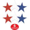 Beistle Patriotic Plastic Star Cutouts, Pack of 6- Red, White, and Blue 4th of July Wall Decorations, for Showing USA Pride, DIY Projects, Labor Day Parties and Memorial Day Parades