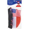 Beistle Plush Patriotic Top Hat with American Flag – Red, White & Blue Striped Headwear with Removable USA Flag, Novelty Americana Accessory for Fourth of July, Memorial Day & Patriotic Event Styling