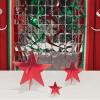 Beistle Red 3-D Foil Star Centerpieces – 6 Pack, Metallic Dimensional Table Décor, Freestanding Star Accents for Patriotic Events, New Year’s Eve, Birthdays, Banquets, Celebrations & Themed Displays