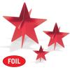 Beistle Red 3-D Foil Star Centerpieces – 6 Pack, Metallic Dimensional Table Décor, Freestanding Star Accents for Patriotic Events, New Year’s Eve, Birthdays, Banquets, Celebrations & Themed Displays