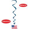 Beistle Red, Silver & Blue Star Whirls, Hanging Patriotic Decorations, USA Party Supplies, Fourth of July, Memorial Day & Themed Holiday Decor(American Flag Whirls (5-Pack))