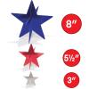 Beistle Red, Silver, and Blue 3-D Foil Star Centerpieces – 6 Pack, Dimensional Star Table Decorations, Freestanding Metallic Décor for New Year’s Eve Celebrations, July 4th Parties & Patriotic Events