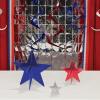 Beistle Red, Silver, and Blue 3-D Foil Star Centerpieces – 6 Pack, Dimensional Star Table Decorations, Freestanding Metallic Décor for New Year’s Eve Celebrations, July 4th Parties & Patriotic Events
