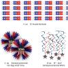 Beistle Semiquincentennial Decorating Kit – 30 Piece Pack, Patriotic 250th Anniversary Party Decorations with Fans, Whirls, Flag & Star Cutouts, Streamers & Garlands for USA 1776–2026 Celebrations