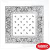 Beistle White Fabric Bandanas – 3 Pack, Polyester Paisley Head Scarf Squares, Western Cowboy Rodeo Festival Wearables, Country Costume Accessories, Neck Scarf Wraps & Themed Event Décor, 22″ x 22″