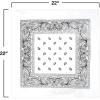 Beistle White Fabric Bandanas – 3 Pack, Polyester Paisley Head Scarf Squares, Western Cowboy Rodeo Festival Wearables, Country Costume Accessories, Neck Scarf Wraps & Themed Event Décor, 22″ x 22″