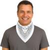 Beistle White Fabric Bandanas – 3 Pack, Polyester Paisley Head Scarf Squares, Western Cowboy Rodeo Festival Wearables, Country Costume Accessories, Neck Scarf Wraps & Themed Event Décor, 22″ x 22″