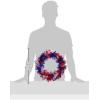 Feather Wreath (red, white, blue) Party Accessory  (1 count)(Fancy Wreath – 12″)