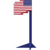 Beistle 3-D American Flag Prop – Freestanding Patriotic Display, Layered Stars & Stripes Design, Printed Cardboard Décor for 4th of July Events, Memorial Displays & Americana Themes, 6′ 7½” x 27″