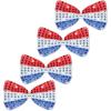 Beistle Beaded Patriotic Ties, Red, White & Blue Costume Accessories, Fourth of July, Party Supplies for Summer Holidays(Multicolor)