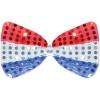 Beistle Beaded Patriotic Ties, Red, White & Blue Costume Accessories, Fourth of July, Party Supplies for Summer Holidays(Red/Silver/Blue)