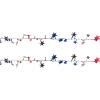 Beistle Gleam ‘N Flex Star Garlands – 2-Pack Patriotic Red, Silver, and Blue Wire Garlands with Metallic Stars for 4th of July, Memorial Day, and USA Americana Party Decorations, 25’ Each