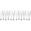 Beistle Red, Silver & Blue Star Whirls, Hanging Patriotic Decorations, USA Party Supplies, Fourth of July, Memorial Day & Themed Holiday Decor(American Flag Whirls (24-Pack))