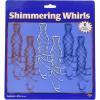 Beistle Red, Silver & Blue Star Whirls, Hanging Patriotic Decorations, USA Party Supplies, Fourth of July, Memorial Day & Themed Holiday Decor(Shimmering Whirls)