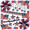 Beistle Semiquincentennial Decorating Kit – 30 Piece Pack, Patriotic 250th Anniversary Party Decorations with Fans, Whirls, Flag & Star Cutouts, Streamers & Garlands for USA 1776–2026 Celebrations