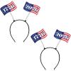 Beistle Semiquincentennial Flag Boppers – 2 Pack, Headband Accessories, Patriotic 1776–2026 Headwear for July 4th Parades, United States 250 Anniversary Commemorations & National Themed Celebrations