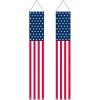 Beistle Stars & Stripes Door Panel Set – 2 Pack, Fabric American Flag Hanging Décor with Dowel Rods & Grommets, Indoor/Outdoor Patriotic Red, White & Blue Décor, 4th of July & Memorial Day, 6′ x 12¾”