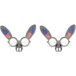 Beistle Patriotic Glasses, Political Costume Accessories, Election Day Party Supplies, Fourth of July Novelty Decorations(Patriotic Donkey Glasses)