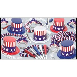 Beistle Spirit of America Party Accessories, Red, White & Blue Patriotic Supplies for Fourth of July, Memorial Day(Spirit Of America Clear-View Asst for 10 (1-Pack))