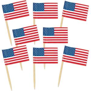 U S Flag Picks Counter Display (144/Box)(2.5″)