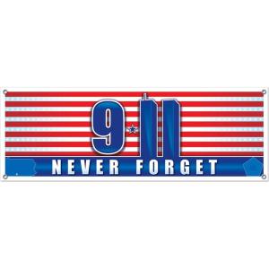 Welcome Home Sign Banner Party Accessory (1 count) (1/Pkg)(9/11 Never Forget Sign Banner)