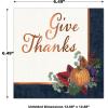 Beistle Fall Thanksgiving Tableware Bundle – Autumn Harvest Pumpkin Plates, Napkins, and Guest Towels, Seasonal Dinnerware, Table Setting Pack for Holiday Friendsgiving Gatherings and Celebrations