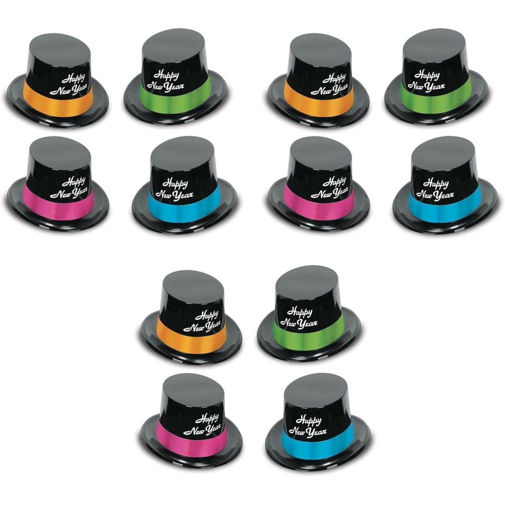 image:imageBeistle 8818925 Neon Legacy Toppers One Size Fits Most 12 Piece Pack