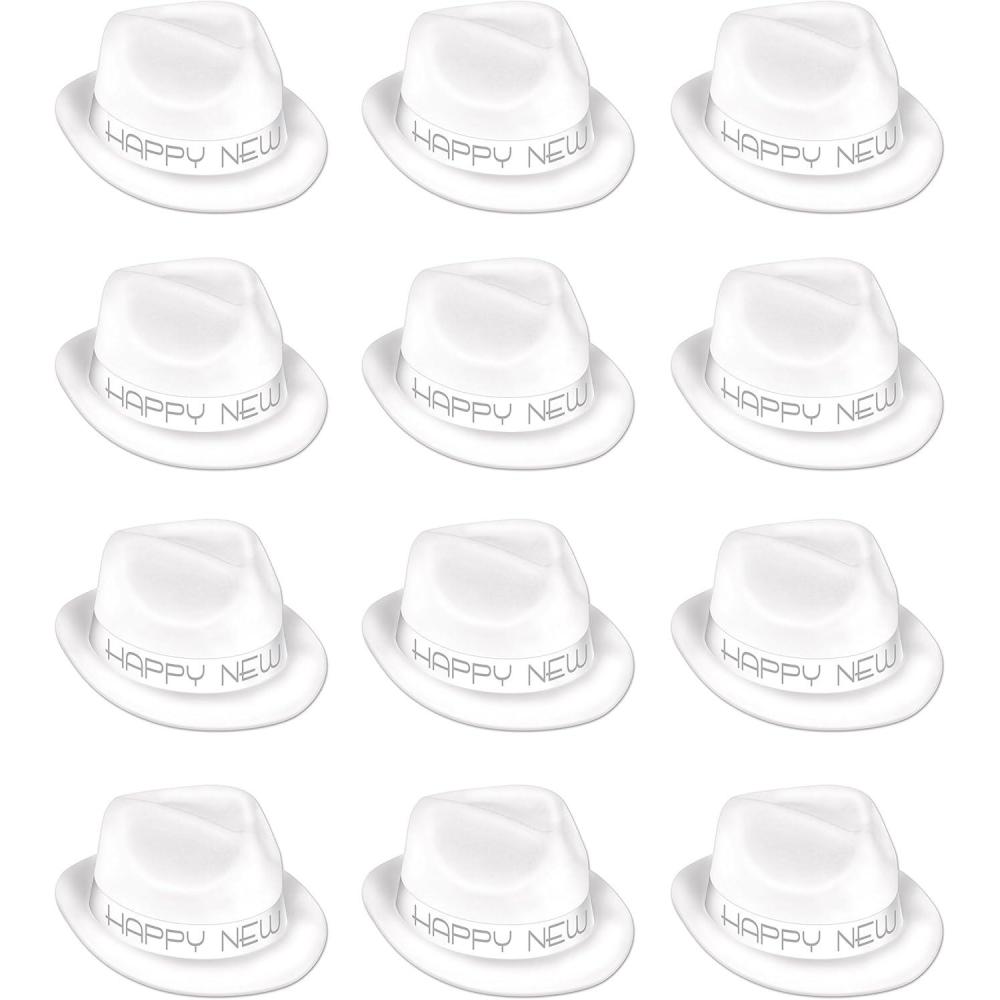 image:imageBeistle S88106W25AZ12 Chairman White Hats 12 Piece OSFM WhiteSilver
