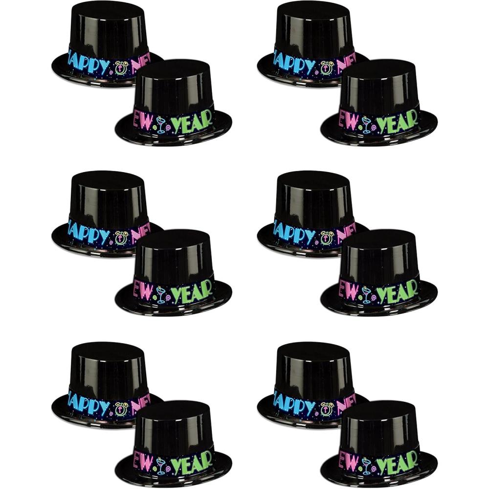 image:imageNeon Party Toppers 12 Piece