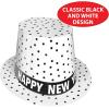Beistle 12 Piece New Year’s Eve Hats – Festive NYE Party Supplies Favors And Accessories, Made In USA Since 1900, White/Black