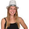 Beistle 12 Piece New Year’s Eve Hats – Festive NYE Party Supplies Favors And Accessories, Made In USA Since 1900, White/Black