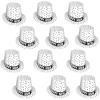 Beistle 12 Piece New Year’s Eve Hats – Festive NYE Party Supplies Favors And Accessories, Made In USA Since 1900, White/Black