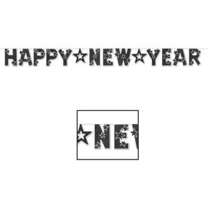 Beistle Happy New Year Fanci-Fetti, Multicolor Metallic HNY Party Supplies, NYE Decorations & Confetti Decor for Tables, 1/2 oz.(Black)