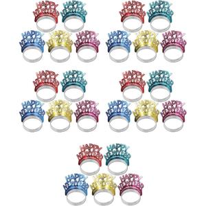 Beistle Happy New Year Tiaras 25 Piece Party Favors, One Size, Multicolored