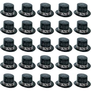 Beistle New Year Star Topper Party Favors, Black/Silver, 25 Hats Per Package(25 Piece)
