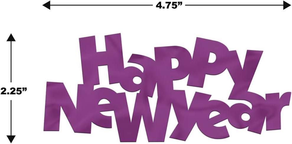 image:imageBeistle 12 Piece 225 x 475 Colorful Plastic Jumbo Happy New Year Confetti Decorations Holiday Table Dcor NYE Party Supplies