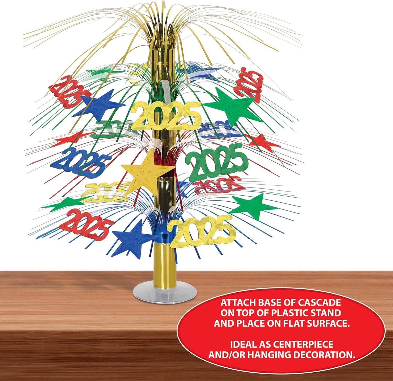 image:imageBeistle Metallic 2025 Centerpiece 18 New Years Eve Party Decoration Graduation Table Dcor