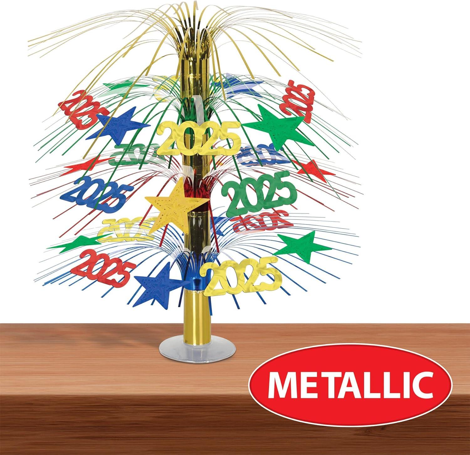 image:imageBeistle Metallic 2025 Centerpiece 18 New Years Eve Party Decoration Graduation Table Dcor