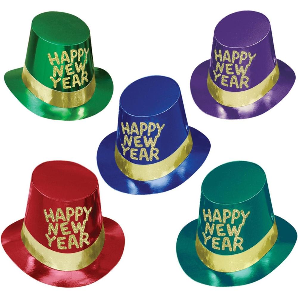 image:imageBeistle 25 Piece Gold Coast Paper Top Hats For Happy New Years Eve Party Supplies