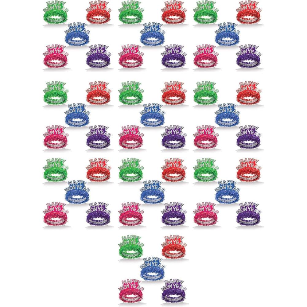 image:imageBeistle 50 Piece Happy New Year Headband Tiaras NYE Party Favors Photo Booth Props