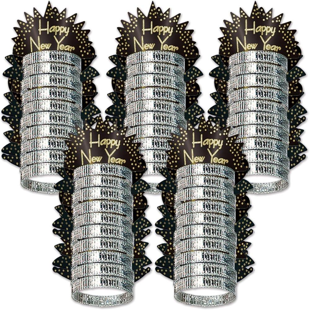 image:imageBeistle 50 Piece Sparkling Gold Tiaras BlackGold
