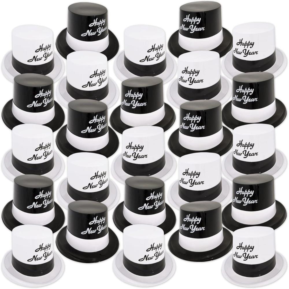 image:imageBeistle 88594 25Piece Black and White Legacy ToppersMulti